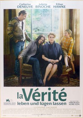 la Vérité - Leben und Lügen lassen - Original Kinoplakat A1 - J. Binoche - Filmposter