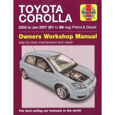 Toyota Corolla 2002-01.2007 Benzin Diesel Fließheck Reparaturanleitung Haynes
