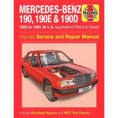 Mercedes-Benz (1983-1993) 190 190D 190E Benzin Diesel Reparaturanleitung Haynes