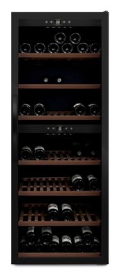 mQuvée Weinkühlschrank Weinkühlgerät WineExpert 126 Fullglass Black