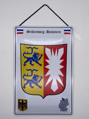 Blechschild mit Kordel 20 X 30 cm Deutschland Schleswig Holstein