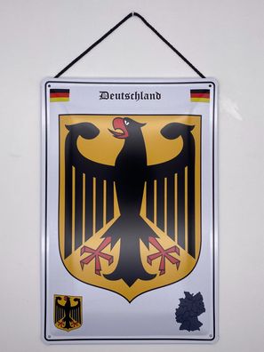 Blechschild mit Kordel 20 X 30 cm Wappen Deutschland