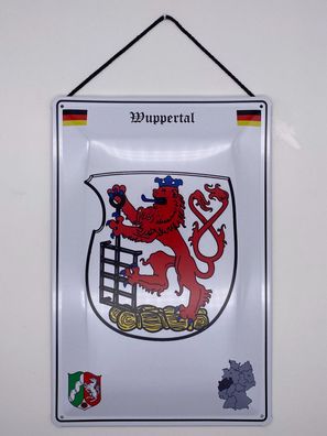 Blechschild mit Kordel 20 X 30 cm Deutschland Wuppertal