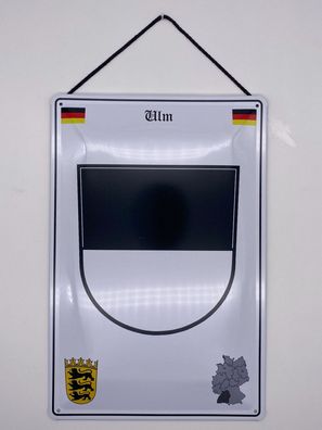 Blechschild mit Kordel 20 X 30 cm Deutschland Ulm