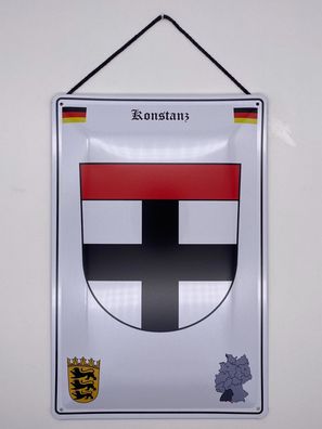 Blechschild mit Kordel 20 X 30 cm Deutschland Konstanz