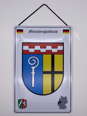 Blechschild mit Kordel 20 X 30 cm Deutschland Mönchengladbach