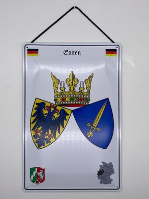 Blechschild mit Kordel 20 X 30 cm Deutschland Essen