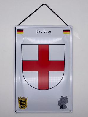 Blechschild mit Kordel 20 X 30 cm Deutschland Freiburg