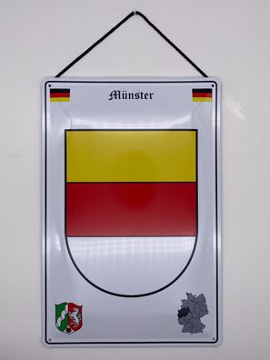 Blechschild mit Kordel 20 X 30 cm Deutschland Münster