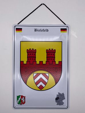 Blechschild mit Kordel 20 X 30 cm Deutschland Bielefeld