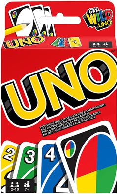 Mattel - UNO Kartenspiel Classic Neuauflage Gesellschaftsspiel Familienspiel