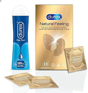 Durex Kondome Natural Feeling 16er - Durex Kondome Feel 100ml - Durex Mix