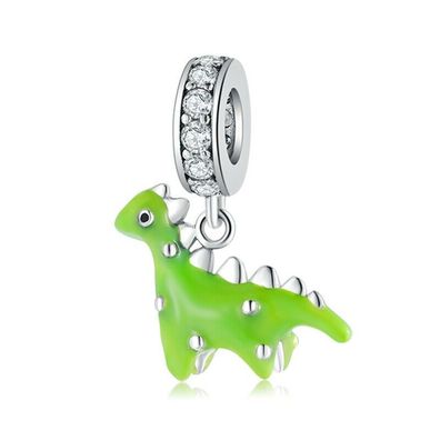 Charms Anhänger für Pandora Armbänder 925 Sterling Silber Dinosaurier Tiere Geschenk.
