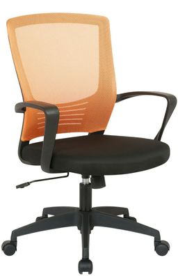 Bürostuhl Netz schwarz/ orange Drehstuhl Schreibtischstuhl belastbar ergonomisch