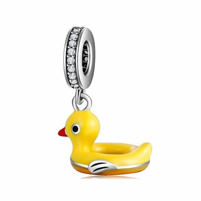 Charms Anhänger Armband für Pandora Armbänder 925 Sterling Silber Gelbe Ente Geschenk
