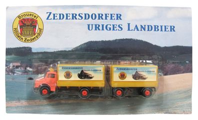 Brauerei Höllein Zedersdorf Nr.04 - Uriges Landbier - MB L322 - Hängerzug Oldie