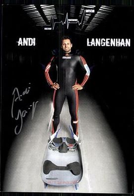 Andi Langenhan Autogrammkarte Original Signiert Rodeln + A 88168