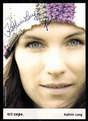 Kathrin Lang Autogrammkarte Original Signiert Biathlon + A 88135