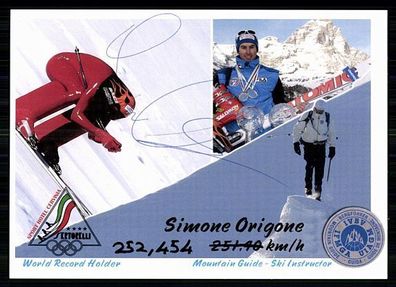 Simone Origone Autogrammkarte Original Signiert Skialpine + A 88202
