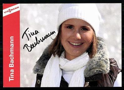 Tina Bachmann Autogrammkarte Original Signiert Biathlon + A 88141