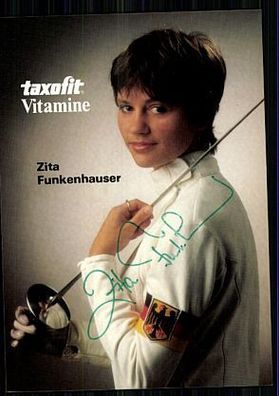 Zita Funkenhauser Autogrammkarte Original Signiert Fechten + A 88066