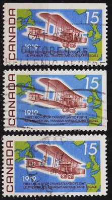 KANADA CANADA [1969] MiNr 0436 ( O/ used ) [02] Flugzeug div. Zähnungen
