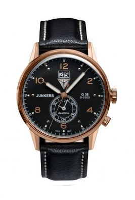 Junkers 6942-5 G38 Herren Armband Leder Armbanduhr Uhren