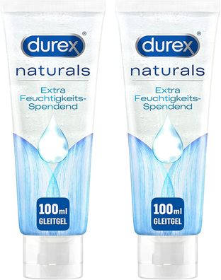 Durex Naturals Gleitgel Extra Feuchtigkeitsspendend - Wasserbasiertes 2 x 100 ml
