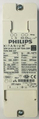 Philips Xitanium LED Driver 25W, 0,3-1A, 36V, 230V 9290008637