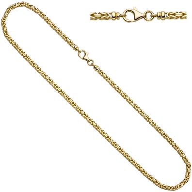Königskette 585 Gelbgold 3,2 mm 42 cm Gold Kette Halskette Goldkette Karabiner
