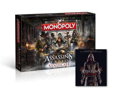 Monopoly Assassin's Creed Syndicate Brettspiel Spiel + Buch »In den Animus«