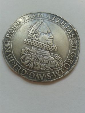 Silber Reichstaler Taler RDR 1618 KB Kremnitz Kaiser Matthias II. 1612-19
