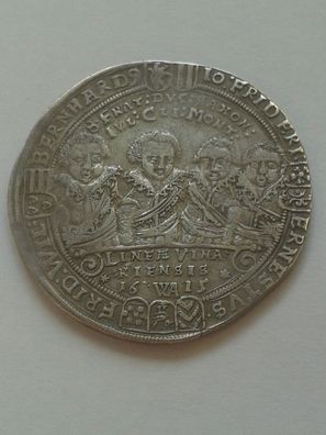 1/2 Reichstaler 1615 Sachsen Weimar Silber 1/2 Taler 1615 8 Brüdertaler Patina