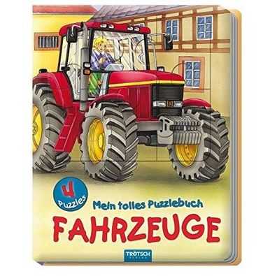 Kinder Buch "Meine Tolles Puzzlebuch Fahrzeug " mit 4 Puzzles Papp Bilderbuch