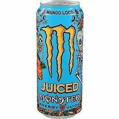 12x500ml Dose Monster Juice Mango Loco Energy Drink Einweg - incl. Pfand