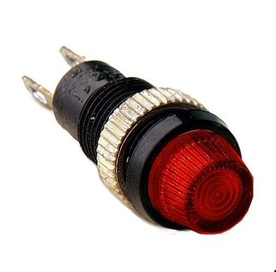 Signalleuchte mit Blende rot Rafi 1.66.001, 24 V/ DC Sockel W 2 x 4.6d, Lötanschluss