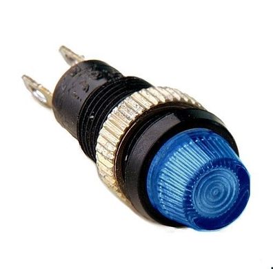 Signalleuchte mit Blende blau Rafi 1.66.001, 24 V/ DC Sockel W 2 x 4.6d, Lötanschluss