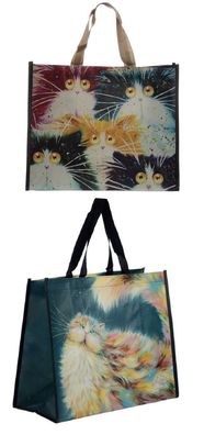 1 Einkaufstasche Katze, Kim Haskins Katzen Einkaufstaschen Geschenkidee Tiere Tasche