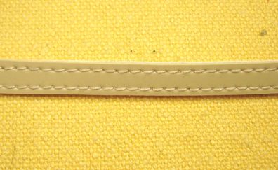 Kunstlederband gesteppt glänzend Lack beige 0,8cm breit je 1 Meter