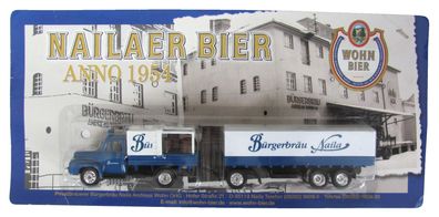 Bürgerbräu Naila Nr.15 - Wohn Bier - Opel Blitz Langhauber - Hängerzug Oldie