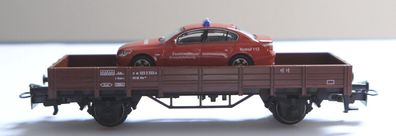 Märklin 00752 Flachwagen beladen mit BMW 530i Feuerwehr - Spur H0 - OVP