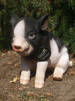 Schwein Ferkel Deko Figur lebensecht wetterfest Gartenfigur NEU HOTANT