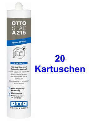 Ottoseal® A215 20 x 310 ml Körnige Riss- & Reparaturspachtel Struktur-Acryl Rissacryl