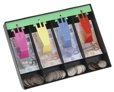 Kinder Kaufladen Kassenschublade Replik Kopie Geld Münzen Euro Scheine
