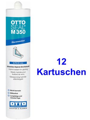 Ottoseal® M350 12 x 300 ml Glasfalz Hybrid-Dichtstoff Abdichten von Anschlussfugen