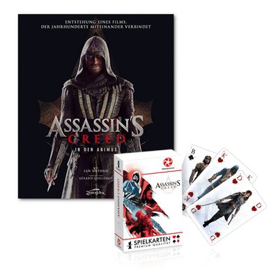 Assassin's Creed - In den Animus (Buch) + Kartenspiel Spielkarten AC Sparkpaket