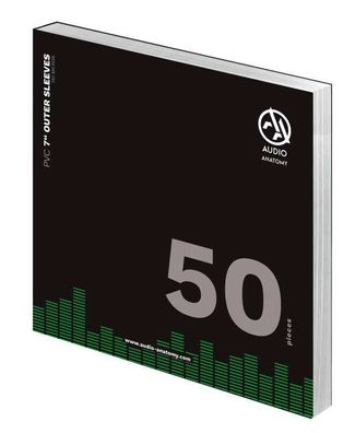 50x PVC 7" Outer Sleeves (140 Micron) - Audio Anatomy - (Vinyl / Zubehör)