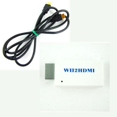 Wii Converter / Adapter auf HDMI - Upscaler 1080P + HDMI KABEL VOM Dritthersteller...