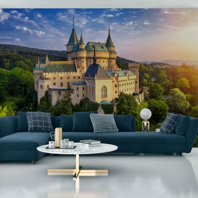 Muralo Selbstklebende Fototapeten XXL Schloss Gebirge Landschaft 3D 2961