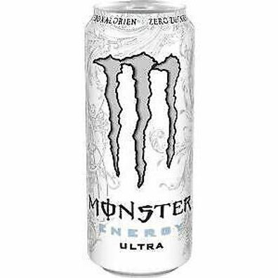 12x500ml Dose Monster Ultra White Energy Drink Einweg - incl. Pfand!